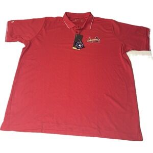 St. Louis Cardinals Red Polo Shirt Men's XL NWT‎ Genuine MLB Merchandise Antigua